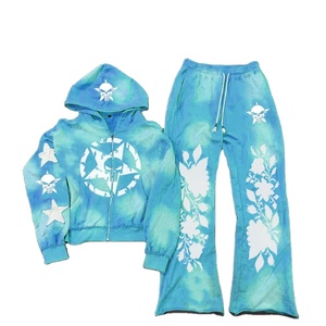 Sudadera con capucha de la mejor calidad, pantalones de chándal con cordón elástico, conjuntos de 2 piezas, el mejor chándal para hombre, ropa de calle impresa con lavado ácido - Product Image 3