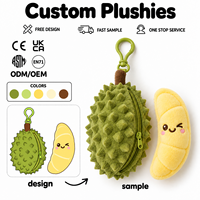 Porte-clés en peluche personnalisé avec pochette zippée OEM ODM et jouet en peluche amovible – Fabricant