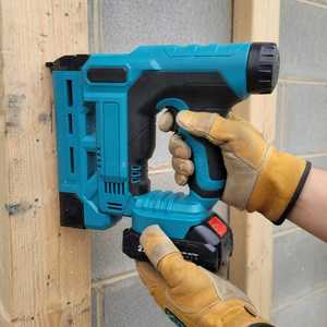 <span class=keywords><strong>Cloueur</strong></span> sans fil avec batterie lithium-ion - Pistolet à clous électrique rechargeable pour le travail du bois, le bricolage et la construction industrielle - Product Image 1