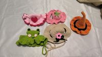 Gorro de ganchillo para gato, disfraz de gato espeluznante, gorro de punto con trenza para Halloween, sombrero de bruja hecho a mano con orificios para las orejas, gorro de ganchillo para mascotas con hilo no tóxico