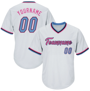 Maillots de baseball en forme d'éventail à col coeur de poulet personnalisés Techniques imprimées respirantes et grande taille - Product Image 1