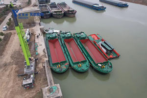 2025 चीन ने रेत/पत्थर/सिल्ट के लिए 750 क्यूबिक मीटर क्षमता विभाजित रेत हॉपर बैज बनाया - Product Image 6