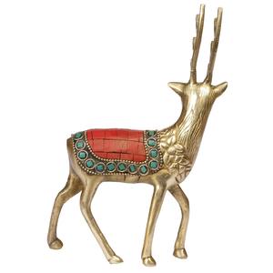 Elegante pieza de exhibición de renos dorados, decoración llamativa para mesa de comedor, estante de oficina o presentación de eventos de temporada - Product Image 3