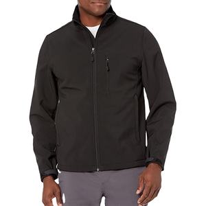 Men's Casual Winter Softshell Jacket Custom Logo Lightweight Windproof and Waterproof for Outdoor <b>Work</b> <b>Stand</b> Collar - Product Image 1