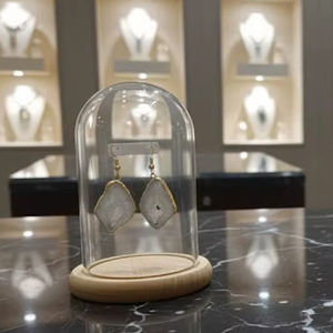 Boucles d'oreilles bohèmes unisexes en druzy plaqué or, bijoux fantaisie, boucles d'oreilles pendantes, provenant d'un fournisseur de confiance, 20% de réduction et cadeau - Product Image 6