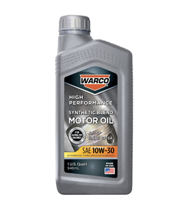 WARCO Synthetic Blend Anti-Wear SAE <b>10W</b>-<b>30</b> Motor <b>Oil</b> Automotive Lubricant 6 Pack 1 Quart - Product Image 1