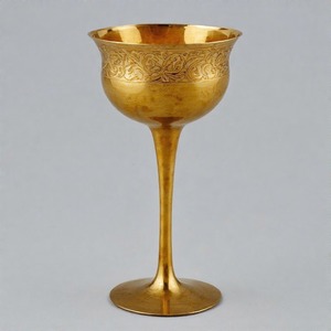 SacraVino Calice sacré Verre à vin de communion en laiton antique Gobelet vintage fabriqué à la main pour les cérémonies religieuses et spirituelles - Product Image 2