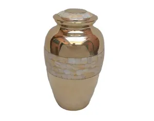 Urnes de crémation pour cendres humaines vente en gros avec livraison directe Urne de crémation métal laiton grossiste top vendeur urnes en or - Product Image 2