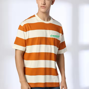 T-shirts pour hommes de style personnalisé, impression numérique de bonne qualité, col rond, manches courtes, coupe régulière, coton/fibre de bambou, respectueux de l'environnement - Product Image 6