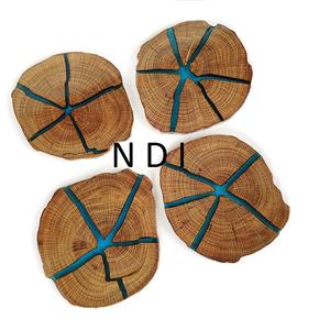 Sous-verres de thé de finition en résine de style moderne fait à la main article de cuisine de restauration sous-verre de thé de forme personnalisée ensemble de 4 - Product Image 3