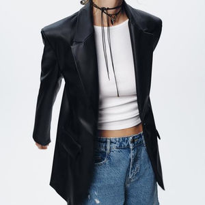 เสื้อโค้ทหนังแท้สำหรับผู้หญิงเสื้อโค้ทหนังแท้สไตล์ทันสมัย - Product Image 1