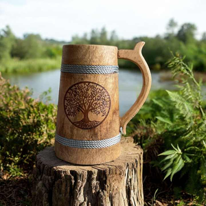 Tasse en bois de conception unique faite à la main de qualité standard pour l'usage de cuisine disponible à un prix abordable - Product Image 1