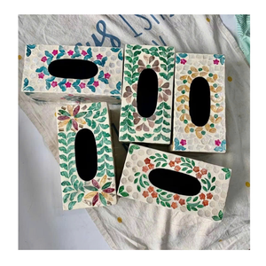Boîte à mouchoirs en nacre faite à la main, boîte à mouchoirs en nacre de luxe pour la décoration de la maison et l'exportation de cadeaux - Product Image 1