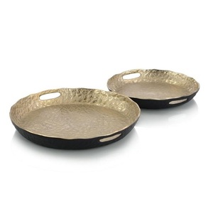 Plateau de table en métal rose de haute qualité, forme personnalisée, plateau décoratif, meilleure vente - Product Image 2