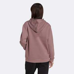 Vente en gros de sweatshirts courts personnalisés pulls marron uni pour femmes sweats à capuche courts en coton molletonné doux de qualité supérieure pour femmes - Product Image 3