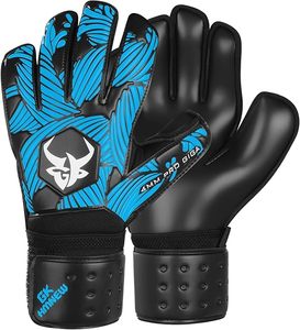 Guantes de Portero profesional de nivel superior con material de cuero y látex, correa de muñeca ajustable impermeable para manejo de pelota - Product Image 1