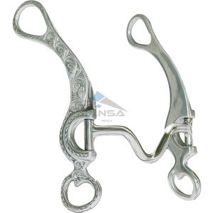 Premium Western AL Gravé Med Port Show Bit Durable Horse Riding Training & Show Equipment Prix de gros Fournisseur en vrac - Product Image 5