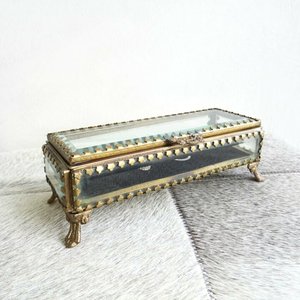 Caja de latón cristal dorado - Product Image 3