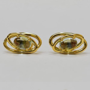 Boucles d'oreilles S925 plaquées or 14K, motif cœur classique, améthyste naturelle et zircon cubique, personnalisables pour la vente au détail, OEM, ODM, cadeau de fête - Product Image 1