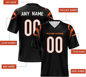 เสื้อฟุตบอลอเมริกันดีไซน์ใหม่ ฤดูกาลใหม่ เสื้อทีมเบียร์ส ขายส่ง ระบายอากาศได้ดี แฟชั่นสั่งทำได้ - Product Image 5