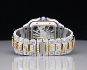High-End Luxury Bling Full Diamond <b>Watch</b> 41mm Square Stainless Steel <b>Mechanical</b> Business Fashion VVS Moissanite Eta Antique - Product Image 4