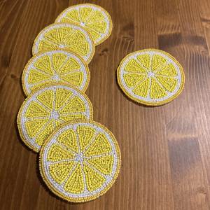 Trendy <b>Beaded</b> Embroidery <b>Coaster</b> Seed Beads Table Mat Handmade Luxury Seed Beads Embroidery <b>Coaster</b> Stylish - Product Image 2