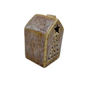 Trio fantaisiste bougeoirs de Noël en céramique décorations de vacances festives pour la maison - Product Image 2