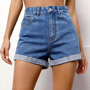 Casual Plain New Women's Shorts Stylish Denim Shorts 2025 Customize 100% Cotton Jeans Shorts pour femmes - Product Image 1
