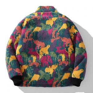 Streetwear Wholesale Plus Size Winter Men Fleece <b>Sherpa</b> Custom Jacket - Product Image 4