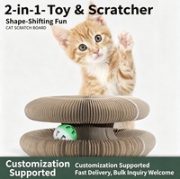 Griffoir pour chat Magic Organ pliable en carton ondulé avec boule à clochette, jouets interactifs pour chat, lot en gros