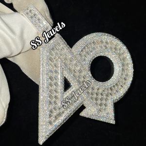 จี้เพชรโมอิสสีเขียวมรกตจำนวน40แบบกำหนดเอง925เงินฮิปฮอปเย็นนำโชคสร้อยคอทดสอบผ่าน - Product Image 4