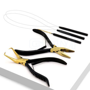 Outils d'extension de cheveux en acier inoxydable personnalisés en stock - Durables, réutilisables, qualité professionnelle, logo personnalisé, GEMSTONE ENTERPRISES OEM - Product Image 1