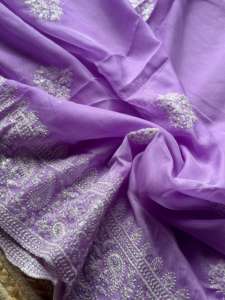 Dernière tenue de créateur à la mode haute sur demande meilleur tissu pur organza saree avec paillettes lourdes travail femme mode exportateur - Product Image 6