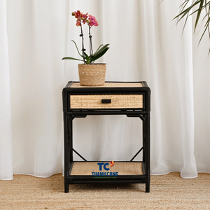 GABINETE DE ALMACENAMIENTO DE RATÁN de alta calidad, pieza de mobiliario ecológica para pasillo, dormitorio y decoración de interiores de Resort - Product Image 1