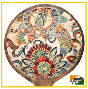 Plateau de service à pizza ovale en bois Plateau vaisselle de table légume alimentaire Plateau en bois design Service en bois Emballage et logo personnalisés - Product Image 2