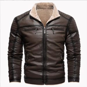 Chaqueta de cuero formal clásica de lujo para hombre, nuevo traje de motocicleta con cremallera Horizontal de invierno, moda para hombre de talla grande transfronteriza - Product Image 2