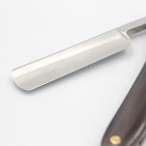 Rasoir à bord droit avec lame en acier inoxydable avec logo personnalisé pour le rasage professionnel du coiffeur - Product Image 6