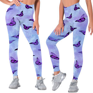 Leggings de yoga imprimés doux, confortables et respirants 2024, avec logo personnalisé à la taille, pour entraînement en extérieur et en salle de sport, prix de gros en promotion - Product Image 3