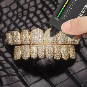 Grillz de Lujo Personalizados, Plata de Ley 925, Joyería Fina, Chapado en Oro de 14k, Diamantes Vintage, Grillz de Dientes Estilo Hip Hop para Compromiso - Product Image 2
