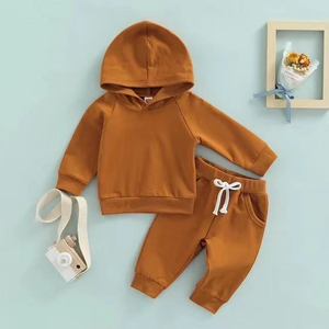 Ensemble survêtement décontracté pour adulte, taille plus, hiver, uni, respirant, en molleton de coton, deux pièces, sweat à capuche - Product Image 4