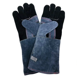 Gants de soudage en cuir de haute qualité, grands gants de soudage en Kevlar, gants en cuir ignifugés résistants à la chaleur pour soudeurs - Product Image 1