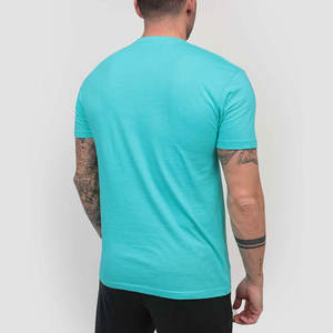 เสื้อยืดผ้าฝ้าย100% มีตัวอักษรฤดูร้อนสำหรับผู้ชายเสื้อยืดลำลองสีฟ้าอ่อนระบายอากาศได้ดีใส่กลางแจ้งสำหรับผู้ชาย - Product Image 5