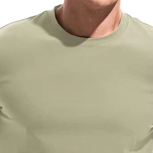 Fábrica de Camisetas OEM Profesional, Logotipo Bordado Personalizado, 100% Algodón Sólido de Alta Calidad, Camiseta Extra Grande de Algodón Grueso de Lujo para Hombre - Product Image 3