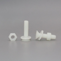 Vis en nylon à tête fraisée Phillips blanches M8-M20 multi-tailles de haute qualité vis en plastique à tête plate ensemble de trois pièces