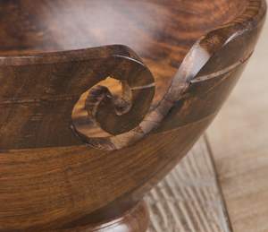 Bol de fil en bois, crochet à tricoter, bol à tricoter, support de crochet | Fait à la main | (6x3 po) - Product Image 3