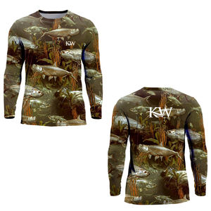 Diseño gratuito para hombre, protección solar al aire libre, camisa de pesca de alta calidad, ropa de pesca de rendimiento de manga larga para hombre - Product Image 3