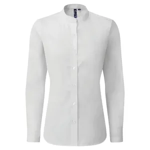 Women's Banded <b>Collar</b> Corporate Merchandising <b>T</b>-<b>Shirt</b> Promotional <b>T</b>-<b>Shirt</b> - Product Image 2