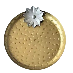 ถาดโลหะเคลือบทองคำขาวขัดเงา รูปทรงสี่เหลี่ยม สำหรับเสิร์ฟอาหาร อุปกรณ์ครัว งานแต่งงาน คริสต์มาส ของตกแต่งบ้าน งานเลี้ยงบนโต๊ะ - Product Image 1