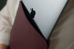 Housse de protection mince pour ordinateur portable en cuir véritable pour Mac book de 14 pouces - Product Image 4