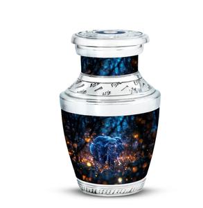 Urnas de elefante de caballero para cenizas de cremación, urnas modernas para cenizas humanas, urnas decorativas de recuerdo para cenizas, jungla infantil - Product Image 1